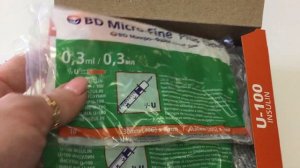 Одноразовые шприцы для инъекций 0.3 ml