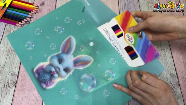 Папка-конверт A4 deVENTE Little Rabbit на кнопке - видео