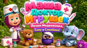 🩺🐻 Маша — Доктор Игрушек! 🧸 Лечим Медвежонка, Софу и Слонёнка 🌈 Развивающий Мультфильм для детей