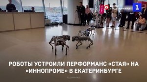 Роботы устроили перформанс «Стая» на «ИННОПРОМе» в Екатеринбурге