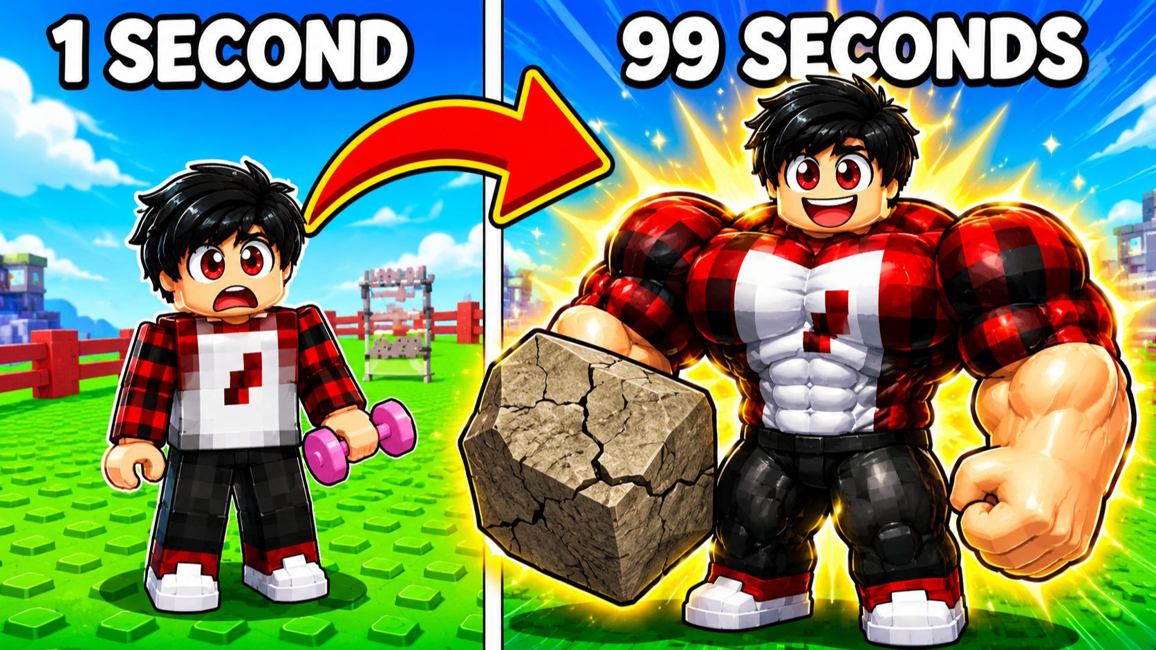 💪 Каждую Секунду Я ПОЛУЧАЮ +1 к СИЛЕ В ROBLOX!