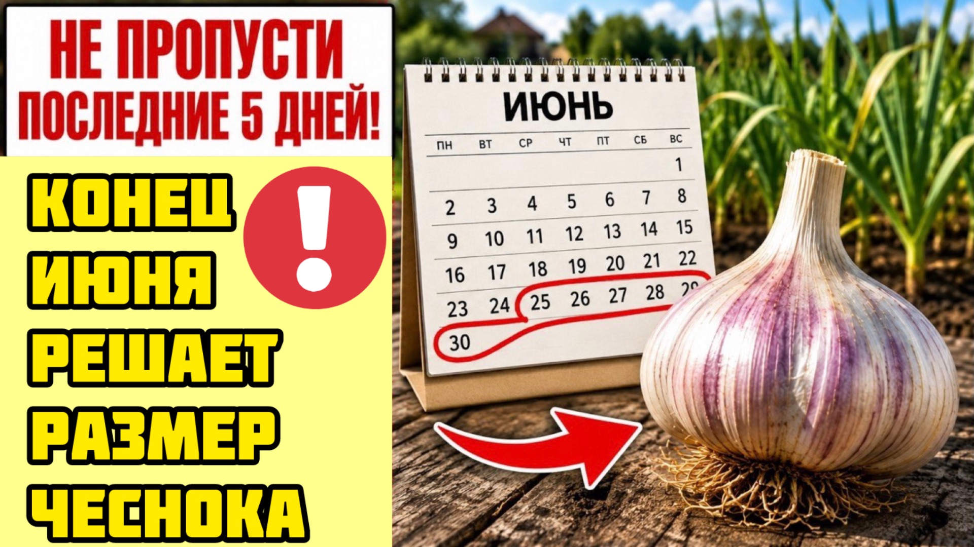 Срочно сделайте это с чесноком до ИЮЛЯ - иначе головки будут мелкими смотреть онлайн
