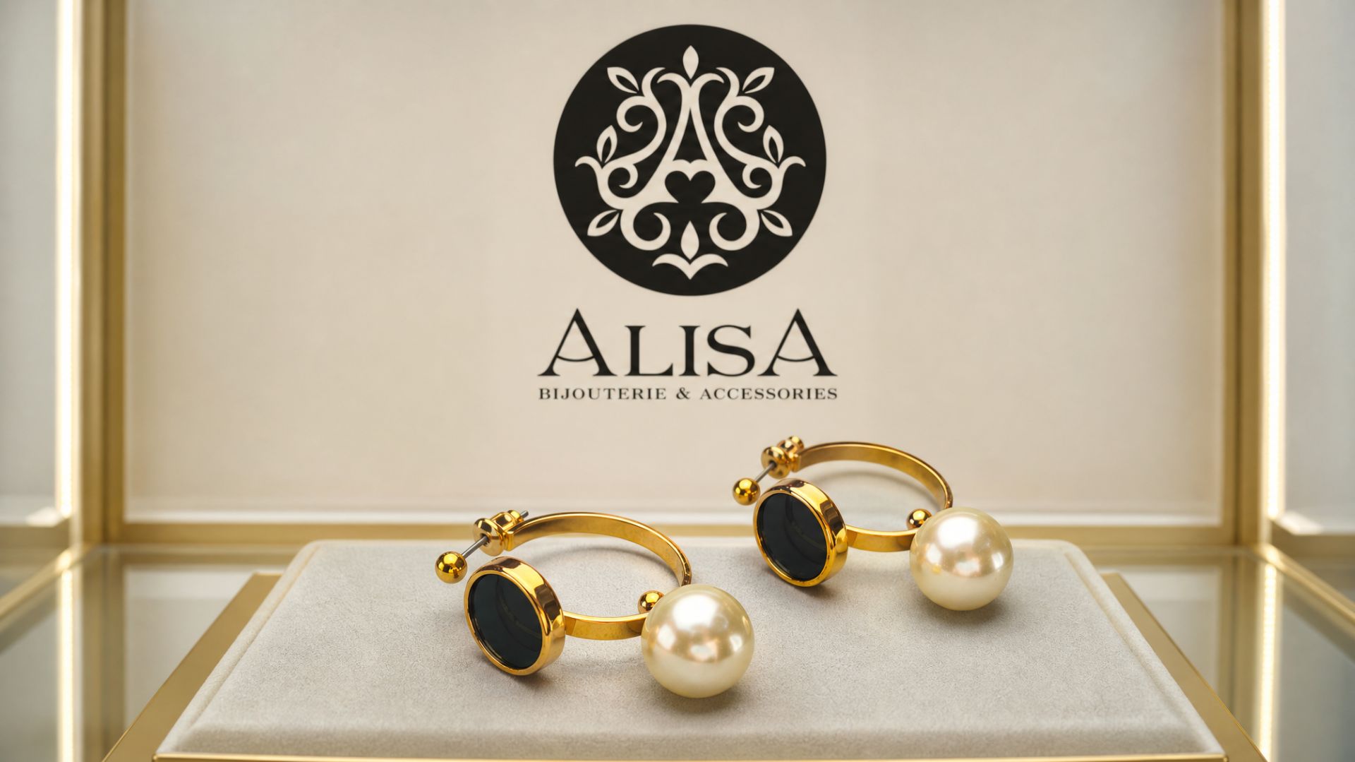 Серьги, Луиза-Антонелла (Позолота, Стекло, иск., жемчуг ) "AlisA", А2-039 смотреть онлайн