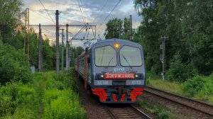 ЭД4М 0373 «Дзержинец» сообщением Санкт-Петербург - Невская Дубровка на пл. Пост Ковалëво
