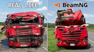 Реальные аварии против BeamNG.drive  Выпуск 4