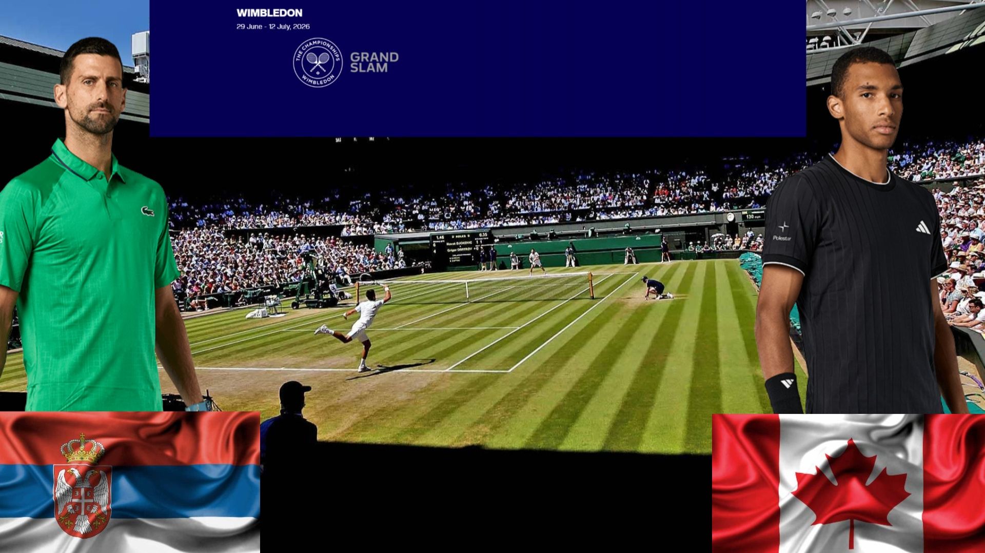 7/7⏰18:30 (7) 🇷🇸Новак Джокович - (3) 🇨🇦Феликс Оже-Альяссим/🏆Grand Slam 🇬🇧Уимблдон. 1/4 финала смотреть онлайн