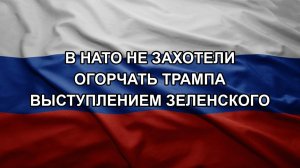 В НАТО не захотели огорчать Трампа выступлением Зеленского