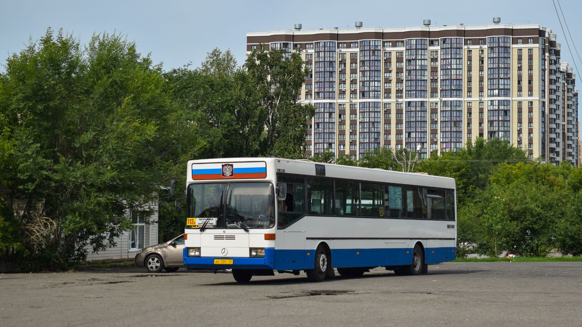 Автобус Mercedes-Benz O405 (АО 585 22). Покатушки по Барнаулу. / Ride On The Mercedes-Benz O405 Bus.