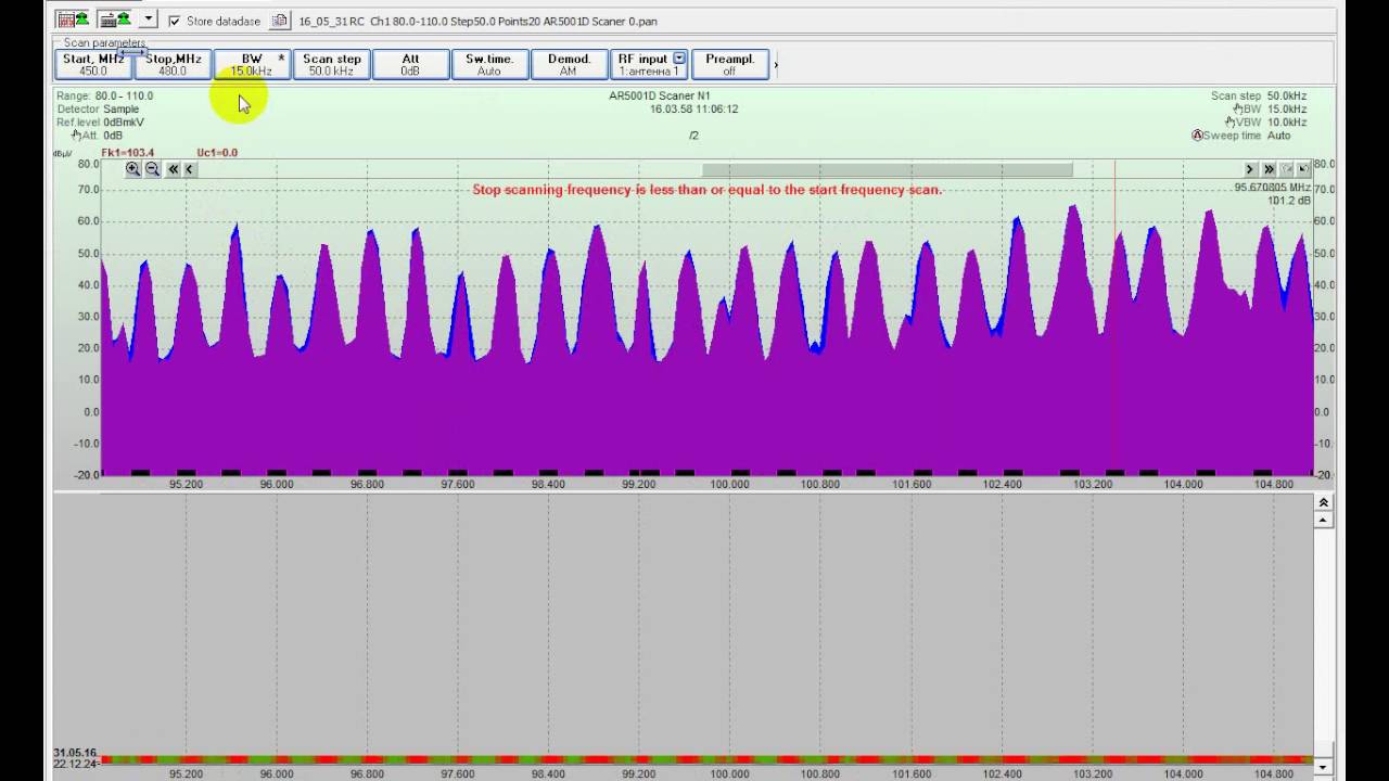 AOR AR5001D + RadioInspectorRT-Light (eng) смотреть онлайн