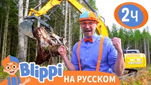Блиппи на строительной площадке _ Обучающие видео для детей _ Blippi Russian