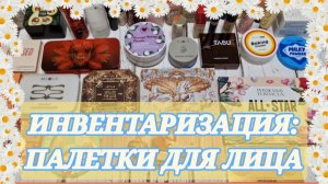 ИНВЕНТАРИЗАЦИЯ КОСМЕТИКИ. Ч.2. Тональные средства и палетки для лица.