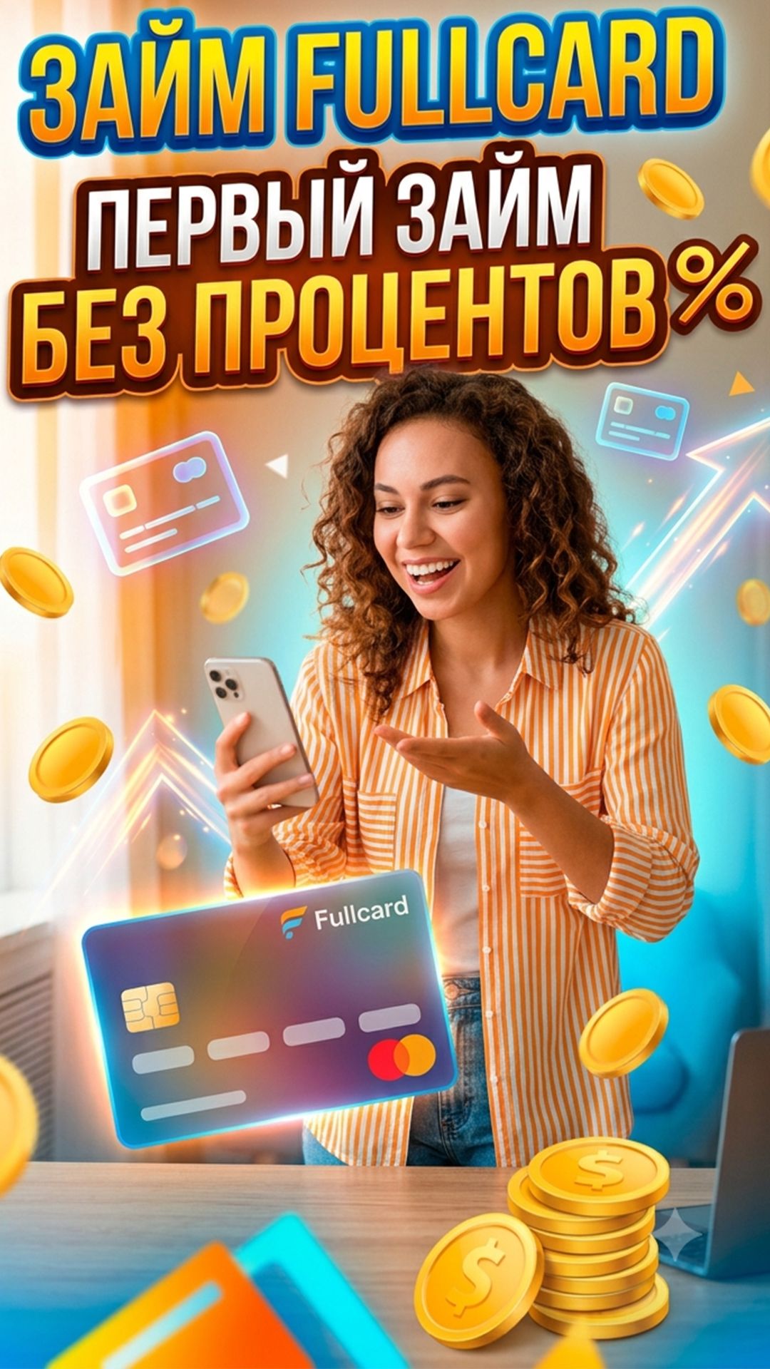 Фуллкард займ  первый займ без процентов! Онлайн займы на карту без отказа!