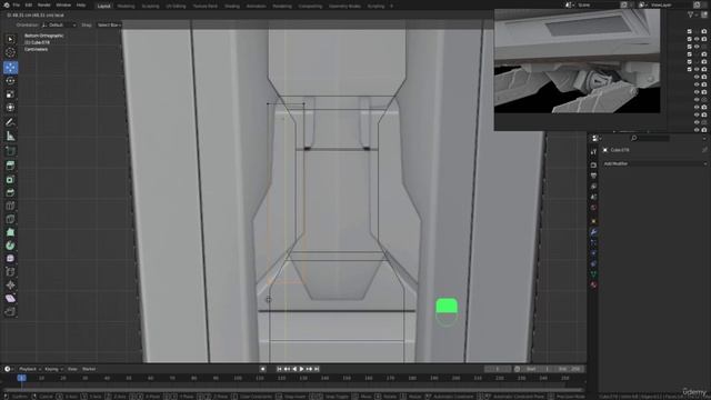 BLENDER Creating the Dune Ornithopter 48_Modeling section_Bottom parts part 12 смотреть онлайн