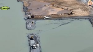 Строительство, дороги на озере, высотные съёмки