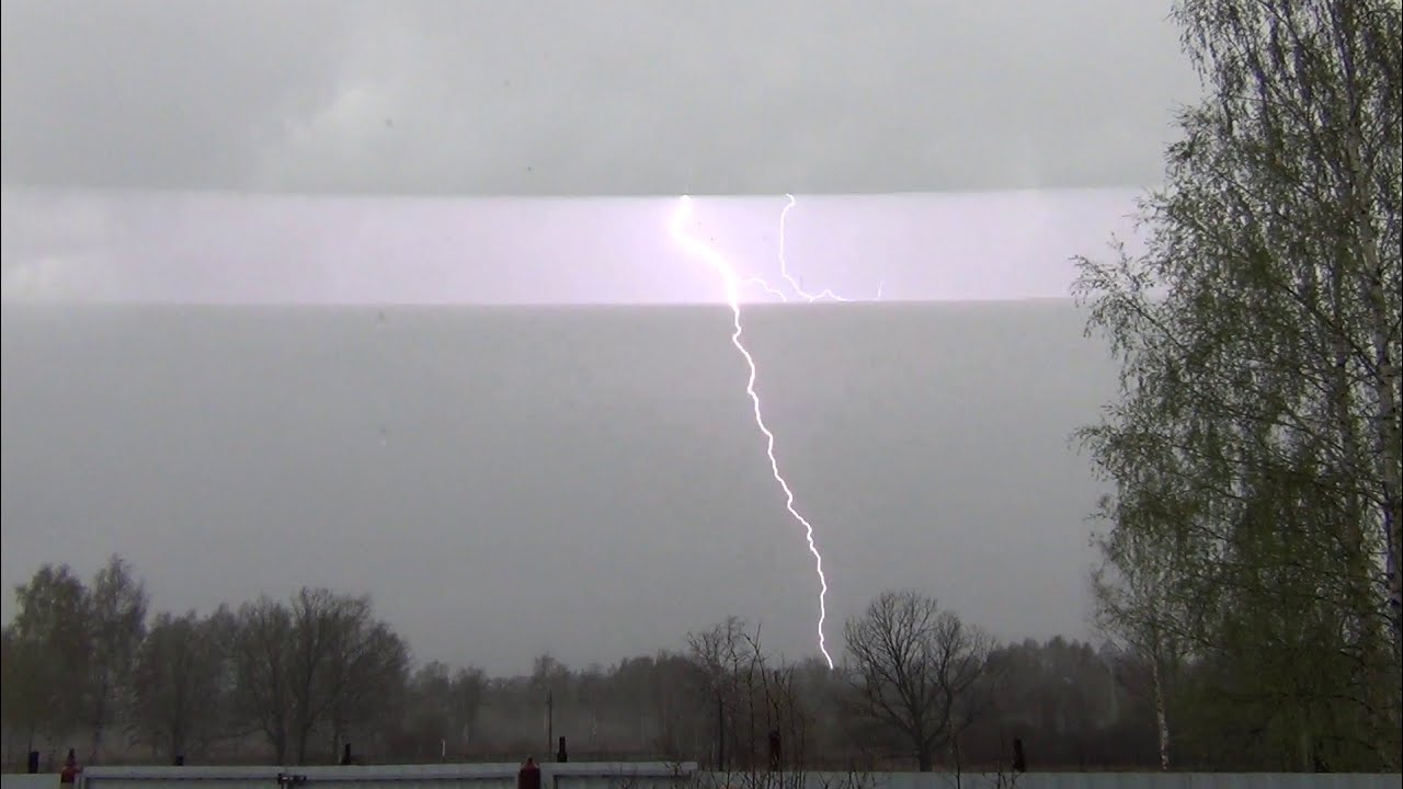 Гроза 6 мая в Подмосковье. Молния и гром. Storm - flash and thunder. смотреть онлайн