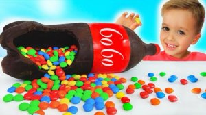🍿 Челлендж «Шоколад и газировка для мамы» с Владом и Ники