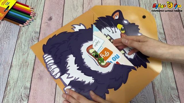 Папка конверт CENTRUM кот с лягушкой на кнопке А4 - видео