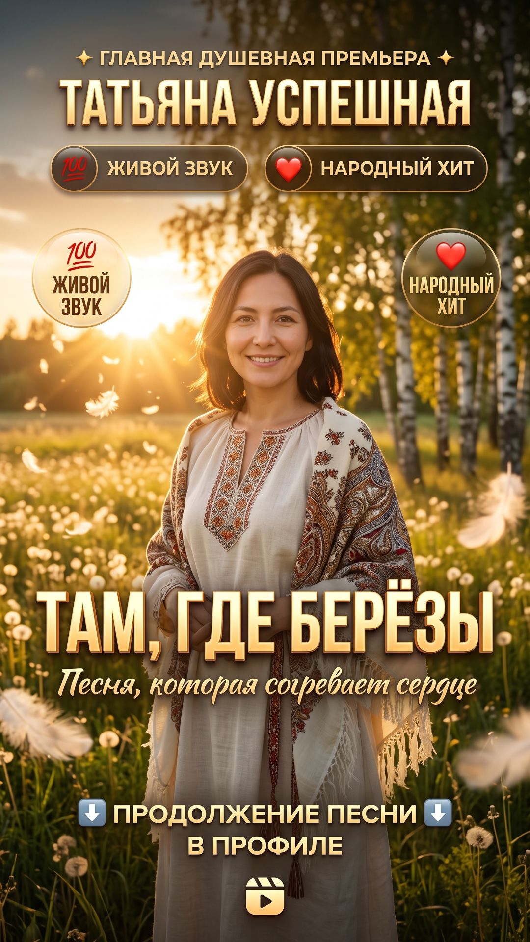 Песня, которая согревает сердце 🌿 Там, где берёзы #shorts #песнядлядуши