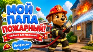 Мой папа пожарный | Песёнка для детей про профессии