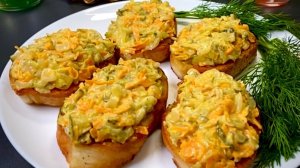 Вкуснейшая НАМАЗКА НА ХЛЕБ. Готовится 15 минут. Просто вкусный бутерброд на завтрак.