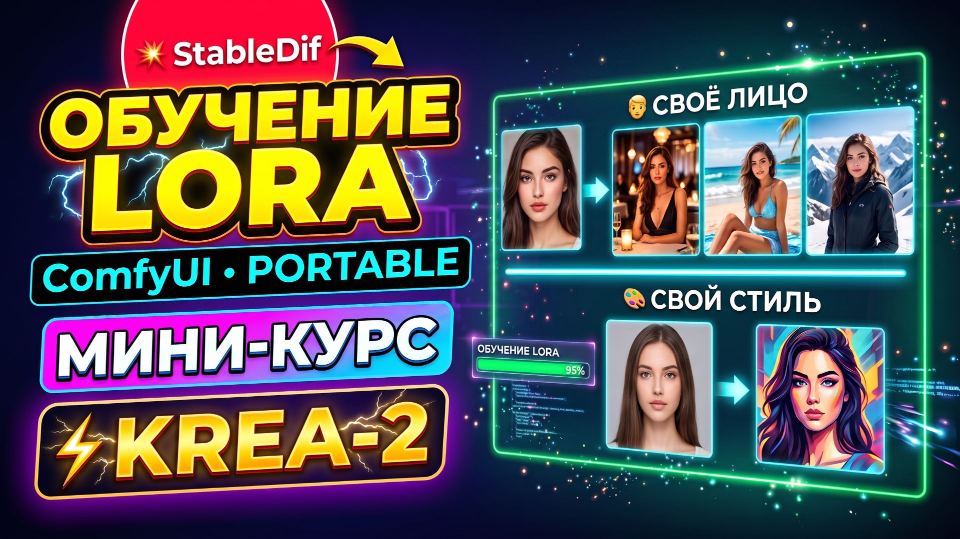 Krea2 Lora Train - мини Курс смотреть онлайн