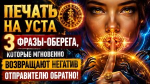 Печать на уста . 3 фразы оберега.