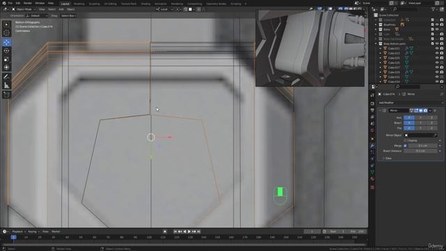 BLENDER Creating the Dune Ornithopter 47_Modeling section_Bottom parts part 11 смотреть онлайн