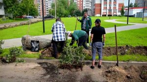 В микрорайоне «Юность» завершается строительство нового сквера на улице Артюхиной
