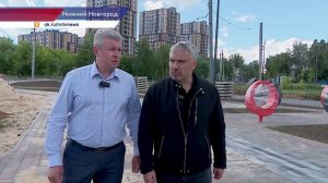 Благоустройство сквера по улице Космонавта Комарова проходит в Нижнем Новгороде
