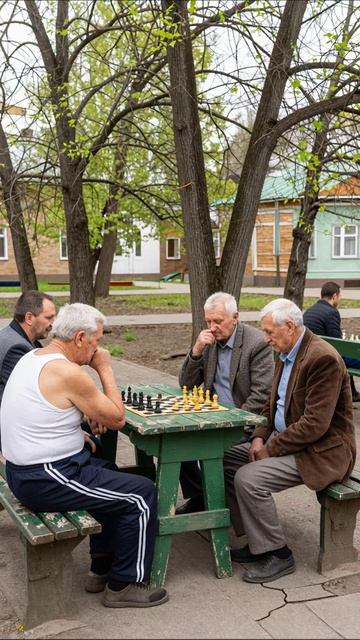 Гроссмейстеры с района: старая школа в деле ♟️ #шахматы смотреть онлайн