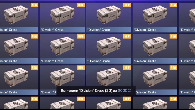 Открытие Division крейтов (20 штук) смотреть онлайн