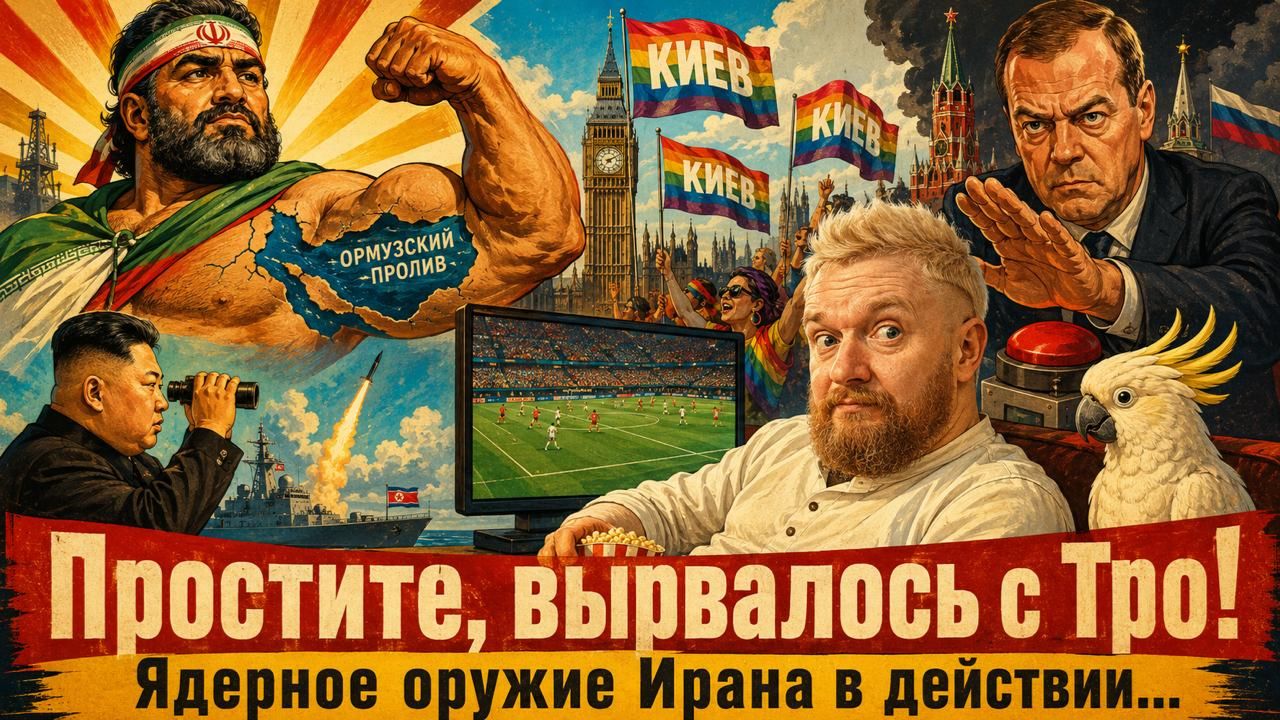 "Простите, вырвалось!" №458 | Про похороны Хаменеи и поездку Медведева, ядерное оружие Тегерана смотреть онлайн