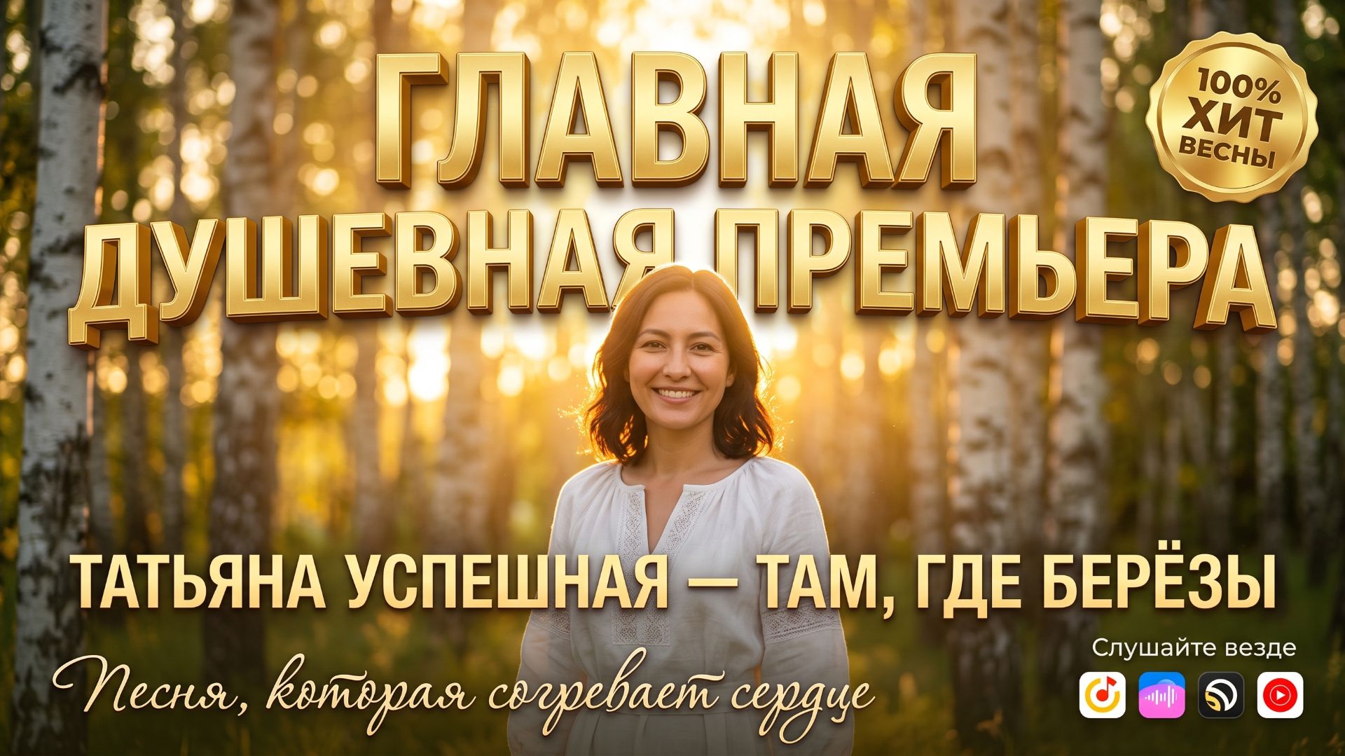 Татьяна Успешная — Там, где берёзы (Премьера песни, 2026) | Музыка для души #песнядля души