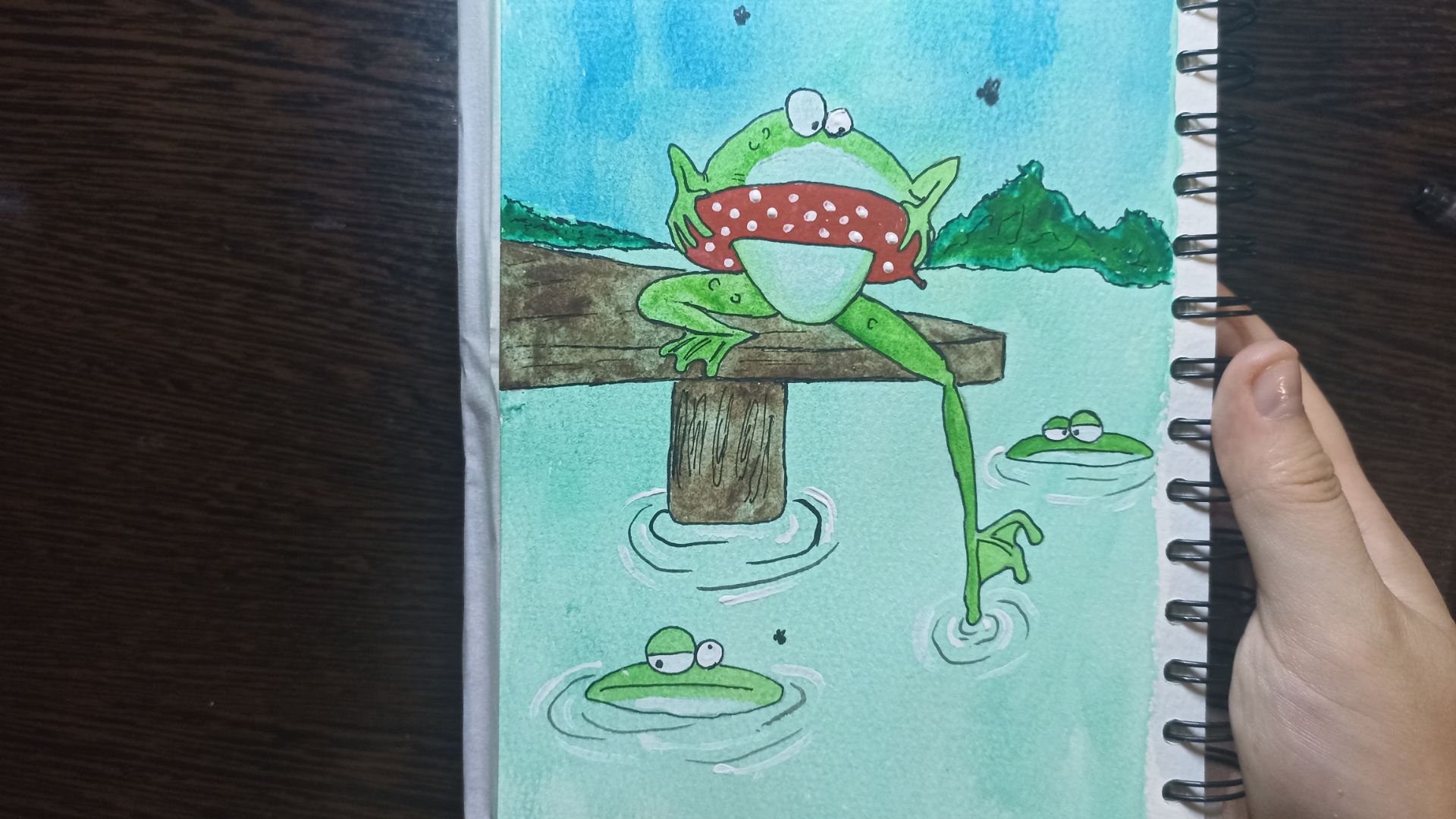 Рисунок акварелью / Лягушки смотреть онлайн