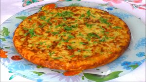 Всё смешала и на сковородку, заливной пирог с капустой.