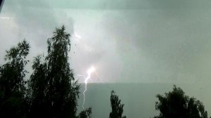 Гроза над городом Вязники в зоне холодного фронта 05.07.2026