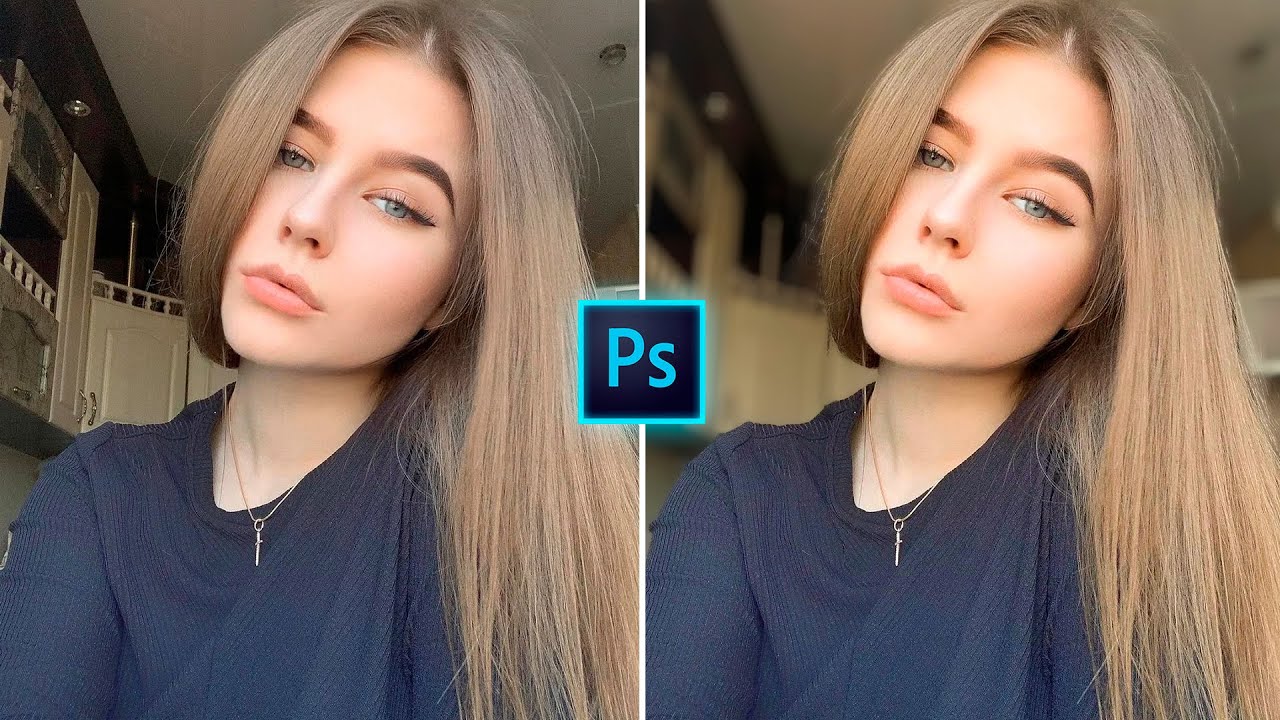 Как легко заблюрить фон на фото Photoshop Tutorial смотреть онлайн