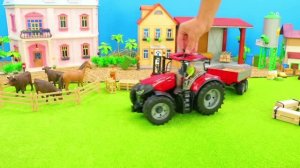 ТРАКТОР ЕДЕТ НА ПОЛЕ! 🚜Пожарная машинка, вертолет, квадроцикл🙌 Видео детям