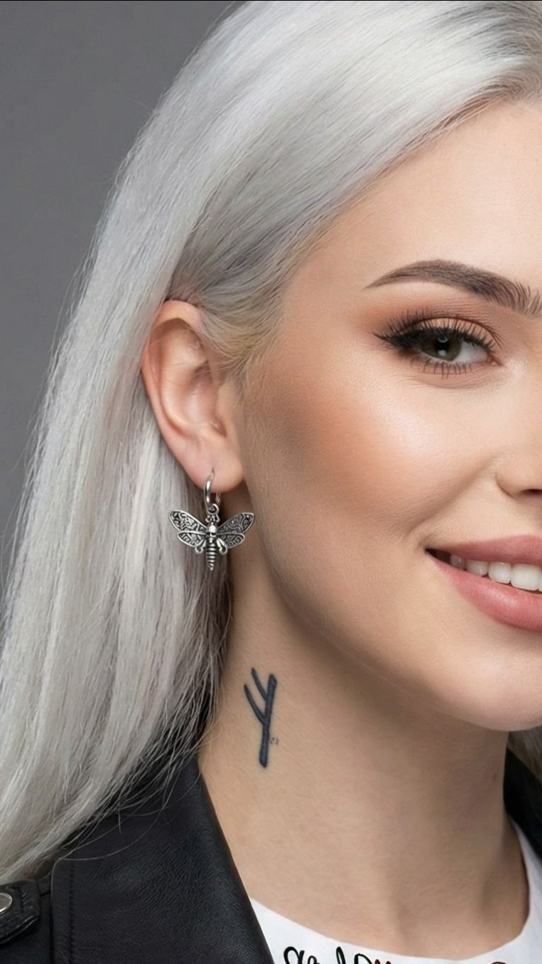 Готические серьги с подвесками "Тёмные бабочки перерождения" от StarfallShop