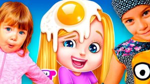 Даша ГОТОВИТ ВКУСНУЮ ЕДУ - Девочка играет в детскую игру Поварята - Развлекательный мультик игра