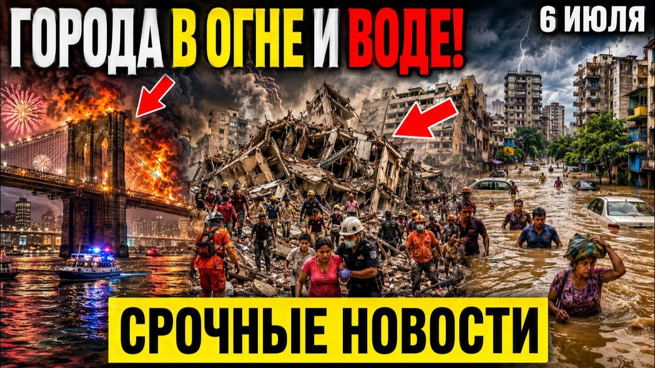 Новости Сегодня 06.07.2026 - ЧП Мира и России❗ События Дня❗ Свежие сводки❗ Катаклизмы Аварии Штормы❗ смотреть онлайн