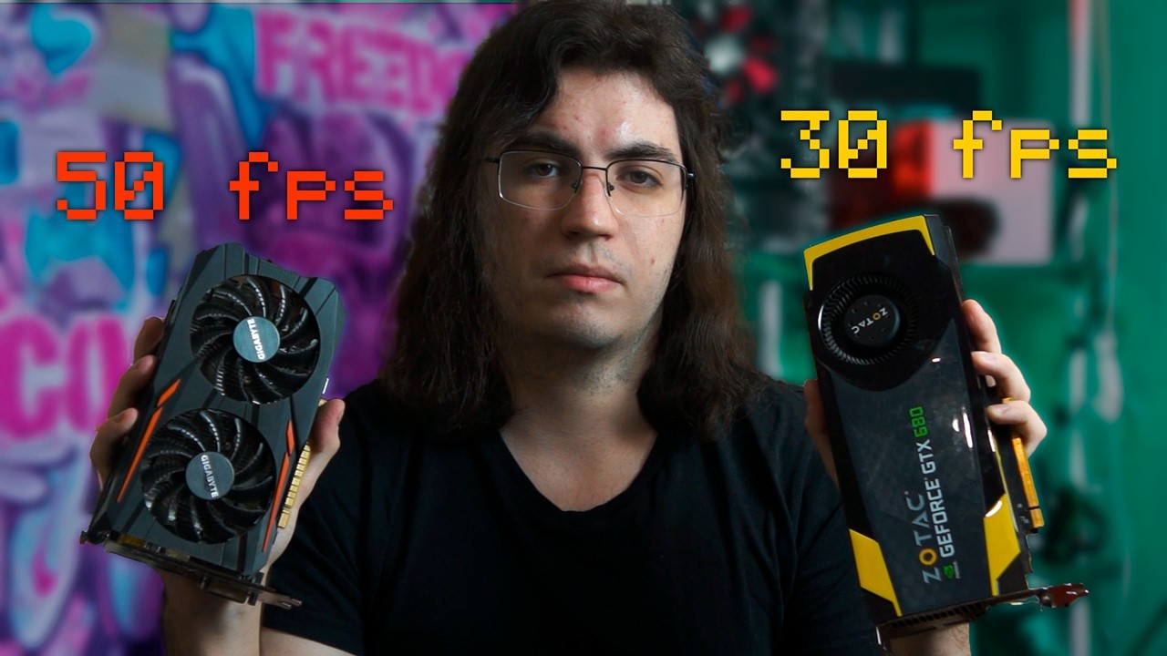 НА ЭТОМ КТО-ТО ИГРАЕТ? Обзор GTX 680 vs 1050 Ti смотреть онлайн