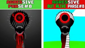 Incredibox Sprunki -  Агрессивный Original Фаза 8 VS Агрессивный Каждый это Живой Фаза 8