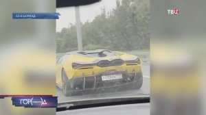 Таксист врезался в Lamborghini на МКАД