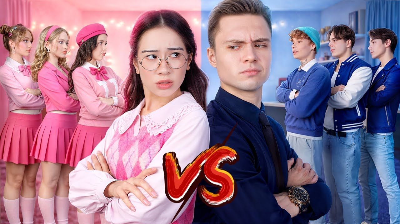 Парни vs девушки Челлендж! Кто контролирует колледж смотреть онлайн