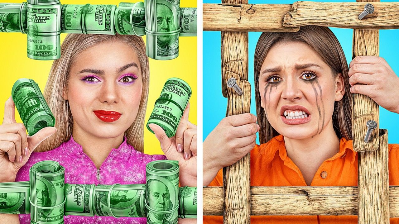 Бедная vs Богатая vs Ультра богатая Девушка в Тюрьме смотреть онлайн