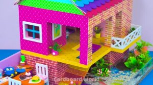 Мини-домик из картона❤️ DIY поделки для детей😍