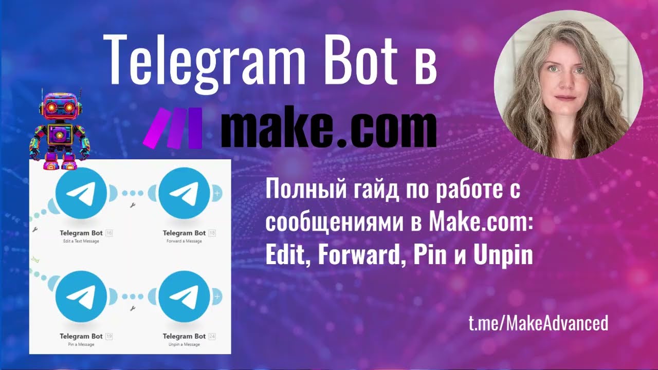 Полный гайд по работе с сообщениями Telegram Bot в Make.com: Edit, Forward, Pin и Unpin смотреть онлайн