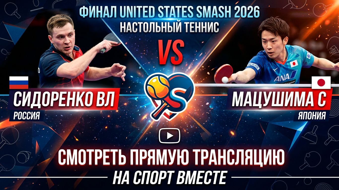 Настольный теннис | Чемпионат США 2026 I United States Smash 2026 Финал смотреть онлайн