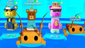 Отряд всадников на тараканах играет в прятки с троллем в Super Bear Adventure